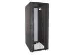 Vertiv VR Rack 42U with (1) 77% Perforated Locking Front Door, (2) 77% Perforated Split Locking Rear Doors, Color RAL 7021 Black gray