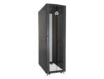 Vertiv VR Rack 42U with (1) 77% Perforated Locking Front Door, (2) 77% Perforated Split Locking Rear Doors, Color RAL 7021 Black gray 1 9