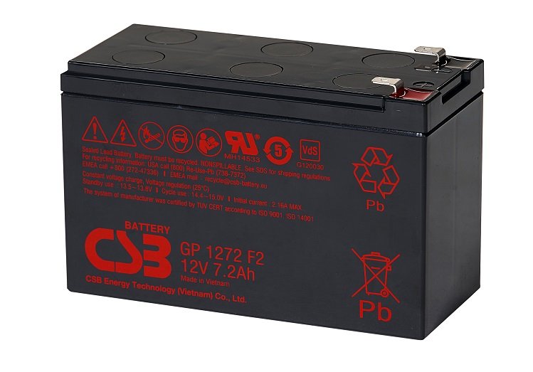 CSB 12V 8Ah GP 1272 Sealed Lead Acid Maintenance Free Battery with F1 or F2 Terminal