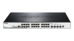 D-Link DGS-1510-28X 24 Ports 10/100/1000Mbps + 4 10G SFP+ ports SmartPro Switch,(EU plug)