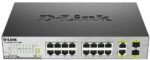D-Link DES-1018MP 16-ports 10/100Mbps PoE + 2 10/100/1000Bae-T/SFP Combo Ports Unmanaged Switch ,246 W PoE Power budget (EU/UK Plug)