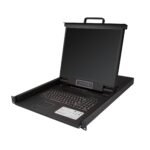8 Port 19" LCD KVM over IP Switch with Rackmount Sliding Drawer and 8 VGA/USB Console Cables
